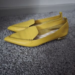 Nicholas Kirkwood Yellow Leather Loafers Size 7.5 / 37.5